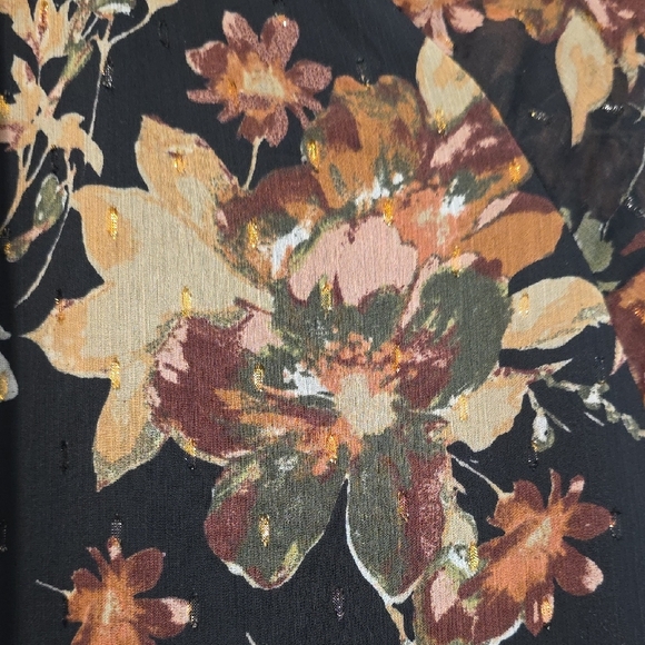 Haver & Blair Ruffle Neck Floral Butterfly Blouse - Picture 12 of 16